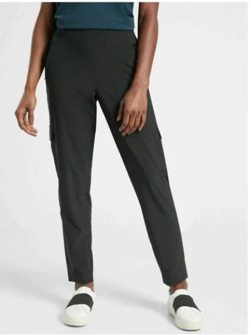Athleta Charcoal Gray Chelsea Cargo Travel Trousers